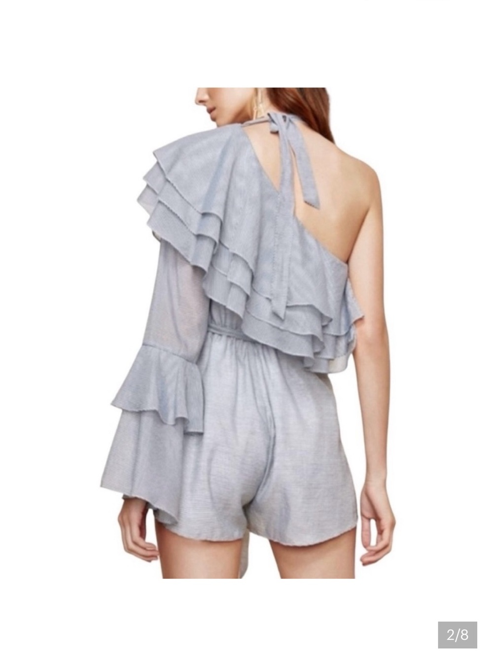 C/MEO Collective One-Shoulder Ruffle Sanctum Romper - Picture 2 of 9